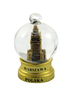 Snow globe 45 mm – Warsaw gold tag