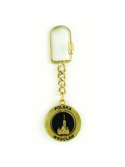 Revolving keychain - Wroclaw (gold)