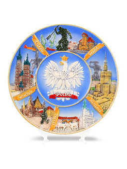 Piatto in ceramica grande Polonia - citta