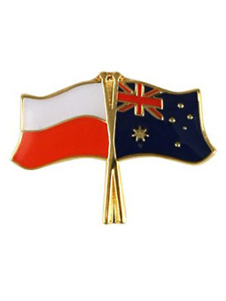 Bottoni, spilla da bandiera Polonia-Australia