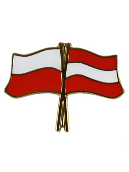 Flag of Poland and Austria - pin