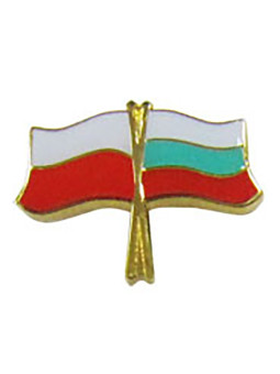 Flag of Poland and Bulgaria - pin