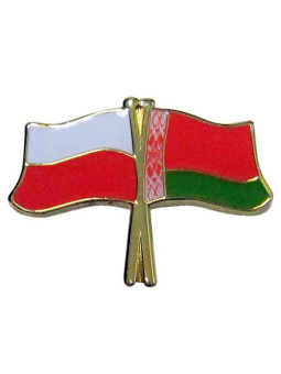 Flag of Poland and Belarus - pin