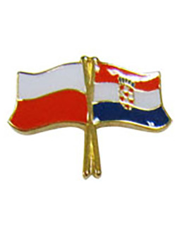 Boutons, drapeau drapeau Pologne-Croatie