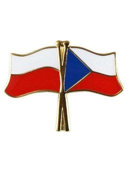 Bottoni, spilla da bandiera Polonia-Repubblica ceca