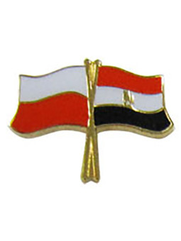 Flag of Poland and Egypt - pin