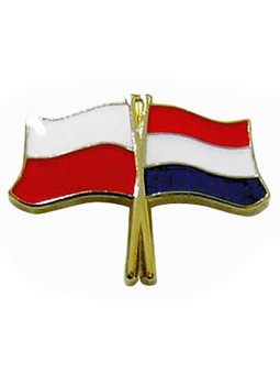Flag of Poland and Netherlands - pin