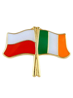 Flag of Poland and Ireland - pin
