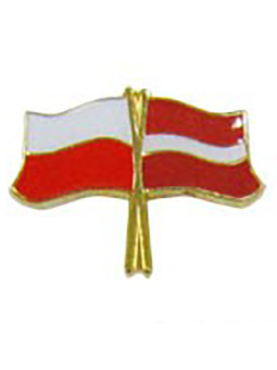 Flag of Poland and Latvia - pin