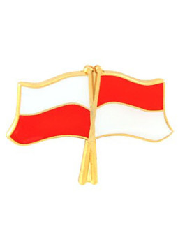Flag of Poland and Monaco - pin