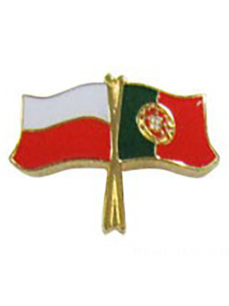 Flag of Poland and Portugal - pin