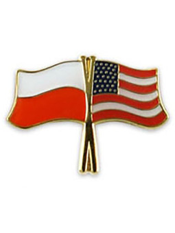Кнопка, шпилька прапор Польщі та США
