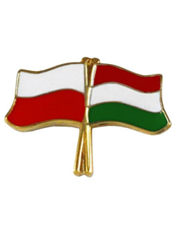 Flag of Poland and Hungary - pin