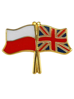 Flag of Poland and United Kingdom - pin