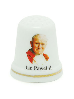 Ceramic thimble - Pope John Paul II