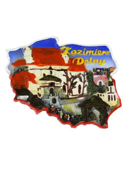 Fridge magnet, Poland shaped, Kazimierz Dolny