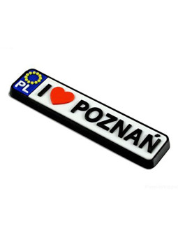 License plate fridge magnet Poznan