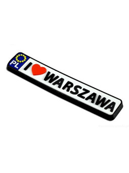License plate fridge magnet Warsaw