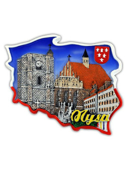 Fridge magnet, Poland shaped, Nysa