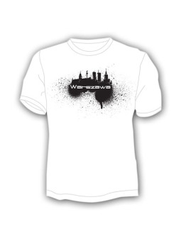 T-shirt Warszawa, spray