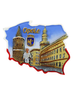 Fridge magnet, Poland shaped, Opole