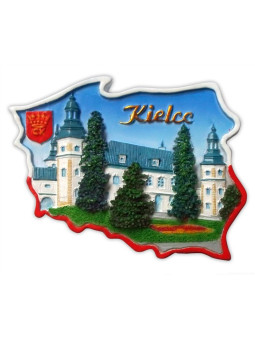 Fridge magnet, Poland shaped, Kielce Palace of Bishops