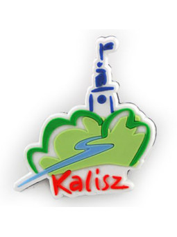 Rubber fridge magnet Kalisz logo