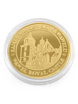 Souvenir coin Cracow Wawel golden color