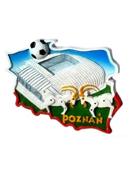 Fridge magnet, Poland shaped, Poznan Stadium