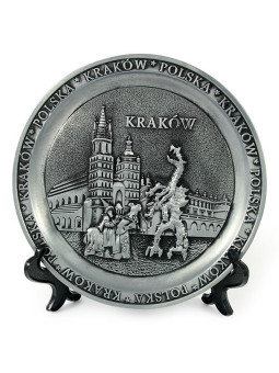 Souvenir metal plate Cracow