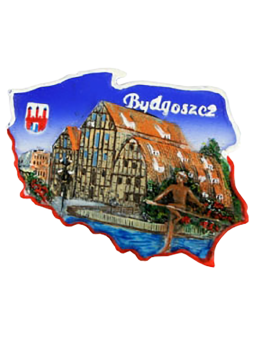 Fridge magnet, Poland shaped, Bydgoszcz