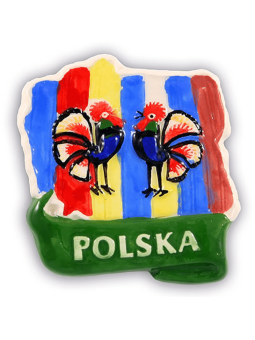 Керамичен магнит за хладилник Полша фолклорен контур