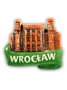 Ceramic fridge magnet Wroclaw railway station