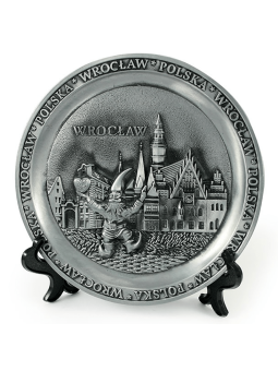 Souvenir metal plate Wroclaw