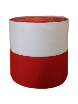 Stuha bílá-červená 15 cm