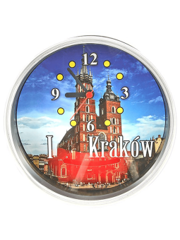 Souvenir clock in a can Cracow