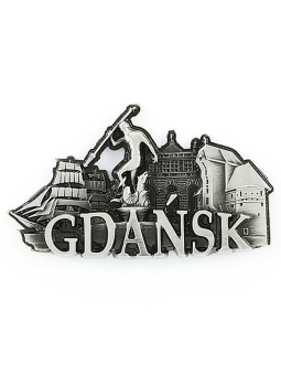 Metal fridge magnet Gdansk