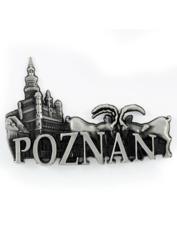 Metal fridge magnet Poznan