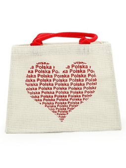 Canvas bag heart POLAND
