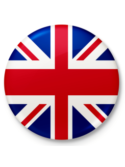 Knapp, pin, flagga i Storbritannien