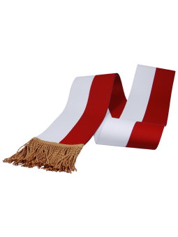 Red and white sash for the flag post
