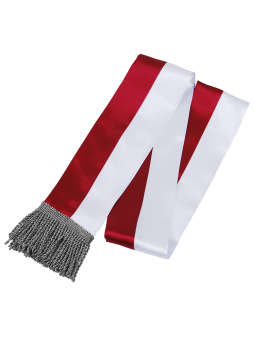 Fascia rossa e bianca per l'asta della bandiera 10 cm