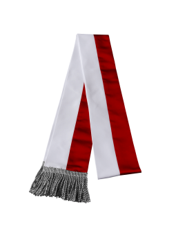Červená a bílá šerpa na žerď vlajky 14 cm