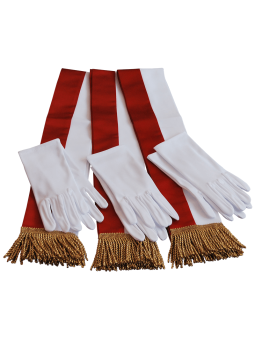 Package of sashes and gloves for the flag post