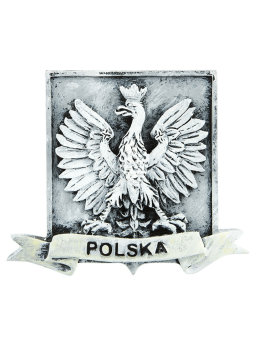 Black and white fridge magnet Poland emblem