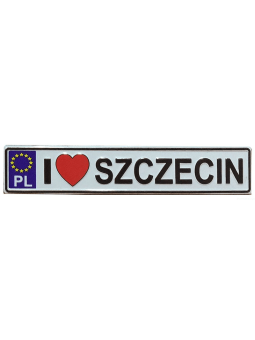 Magnes na lodówkę tablica rejestracyjna Szczecin