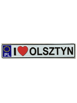 Aimant pour réfrigérateur, plaque d'immatriculation Olsztyn