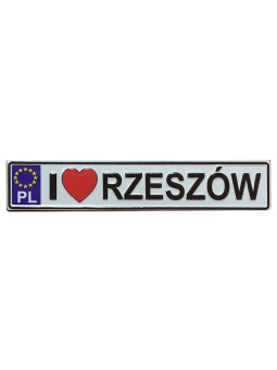 Metal fridge magnet license plate Rzeszów