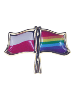 Buttons, pin flag PL-Rainbow