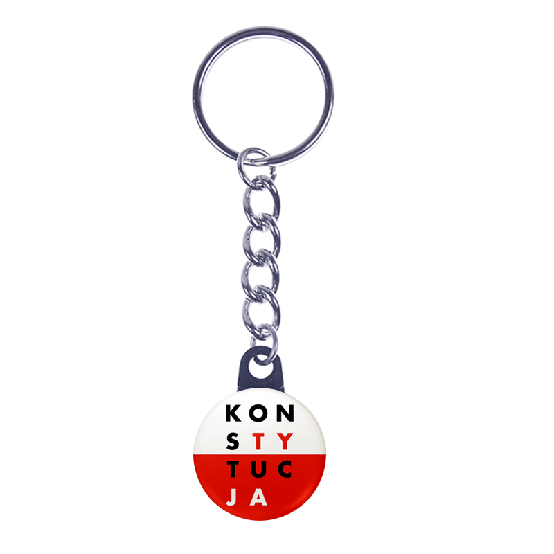 Key ring CONSTITUTION white and red